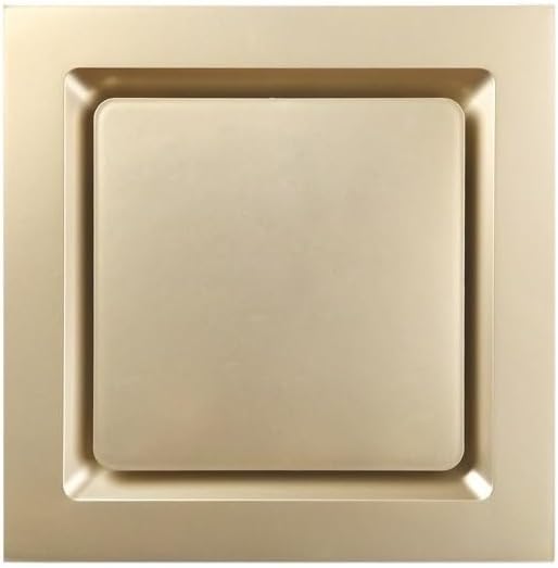 Attic 30x30cm Silent Kitchen Bathroom Ceiling Ultra-thin Ventilation Fan Integrated Exhaust Ideal for Home(Gold)