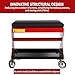 ETDOOM Mechanic Stool, Shop Chair with Wheels, Heavy Duty Rolling Mechanics Seat, Garage Stool with Storage Tray for Automotive Repair