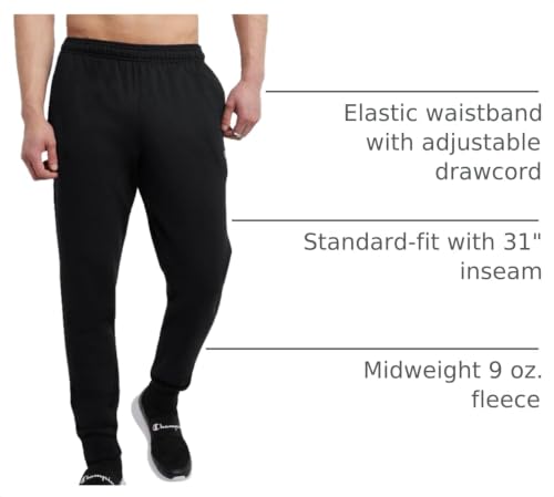 Champion Men's Fleece Joggers Sweatpants, Standard Fit, Midweight Fleece, Available in Regular and Big & Tall