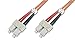 Produktbild DIGITUS LWL Patch-Kabel OM2 - 1 m SC auf SC Glasfaser-Kabel - LSZH - Duplex Multimode 50/125µ - 10 GBit/s - Orange
