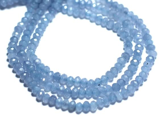 Beads Jade Facetté Rondelle Evitez les Bijoux Ternes avec ces Tons Pastel 4x2mm