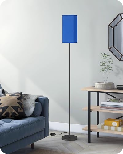 Image of Floor Lamp, Pole Lamp with Foot Switch, Modern Standing Lamp Shade, Minimalist Freestanding Lamp (Bulb Not Included), for Living Room, Bedroom Office ETL Listed, Blue and Black U07LD05