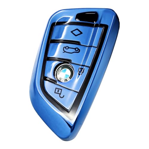 Image of Creativity For BMW X5 Key Fob Cover accessories (Blue Key Case)