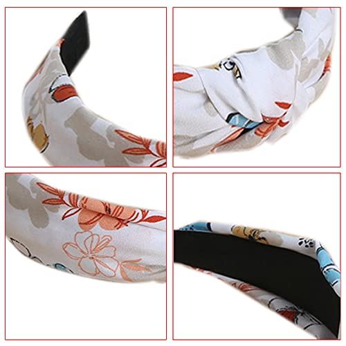 Headbands for Women's Hair Flower Printed Fabric Hair Band Elastic Knot Head band Hair Accessories for Women Girl (6HudieLan) - Image 3