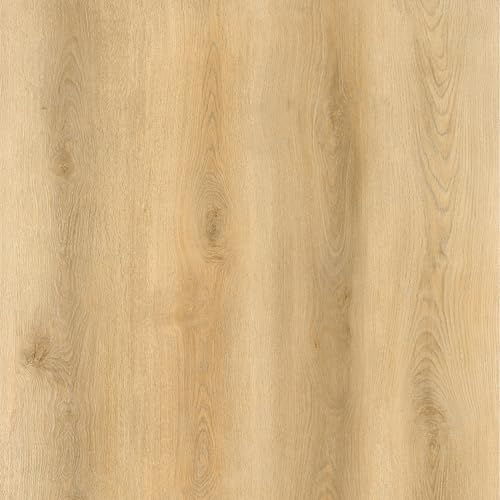 MULGREAT Suelo de vinilo con aspecto de madera de roble beis, 5,02 m², autoadhesivo, antideslizante e impermeable, 36 tablones (15,24 x 91,44 cm) para habitaciones húmedas e interiores