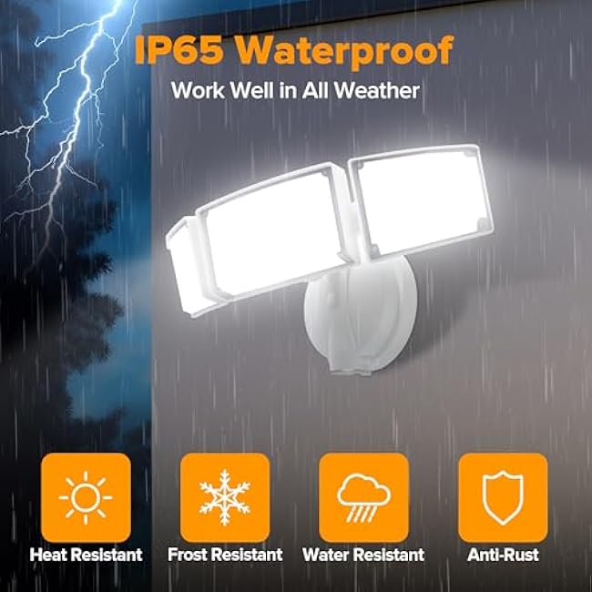 LUTEC 75W LED Flood Light Outdoor Lighting 5000K Daylight White