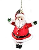 Eric Cortina Retro Santa Claus Christmas Glass Ornament