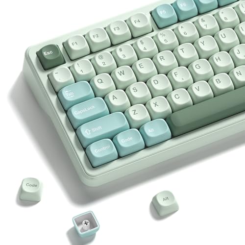 Womier キーキャップ MOAプロファイル PBT染料昇華キーキャップ 126キー | MXチェリースイッチ対応, ANSI 60%/75%/96%/104%, カスタムキーボード用, メカニカルキーボード対応