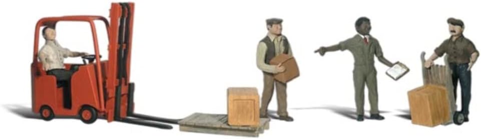 Workers W/Forklift HO Scale Woodland Scenics