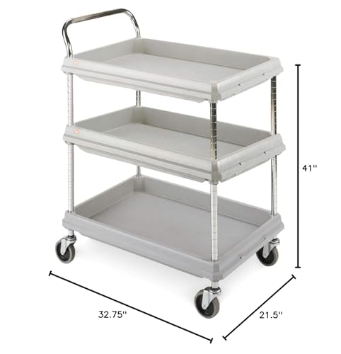 image for METRO - BC2030-3DG Metro Deep Ledge Series Polymer Utility Cart with 4