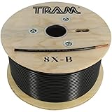 TRAM Tramflex Coaxial Cable, 500 Feet, Black