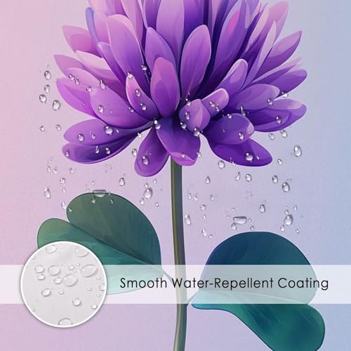 Rideau de douche fleur de qualité supérieure en tissu imperméable - 6