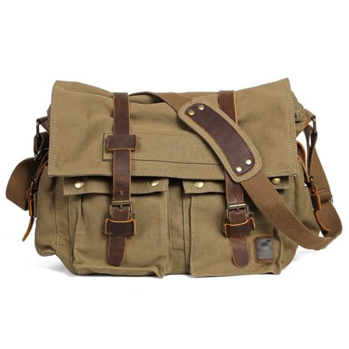 Sac à bandoulière rétro postier en toile sacoche homme loisirs