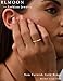 RLMOON Gold Birthstone Rings for Women Non Tarnish 14K Gold Plated Stackable Ring Dainty CZ Olive Green Gemstone Eternity Band Size 6