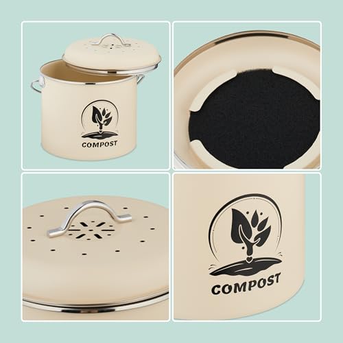 Seau à compost Relaxdays sans odeur pour stocker vos biodéchets