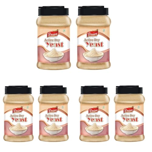Image of Desire Baker's Active Dry Yeast 1 Kg (Pack of 6) | Instant Dry Yeast for Baking Bread, Pizza Dough, Cakes & More