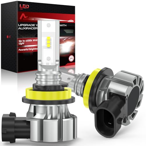 AUXIRACER Lampadine H11 H8 H9 Led,Chip CSP 6500K 500% Luce,h11