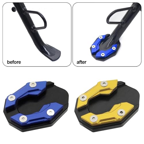 Plaque support d'extension latérale moto pour stationner sur le sable ou l'herbe - 3