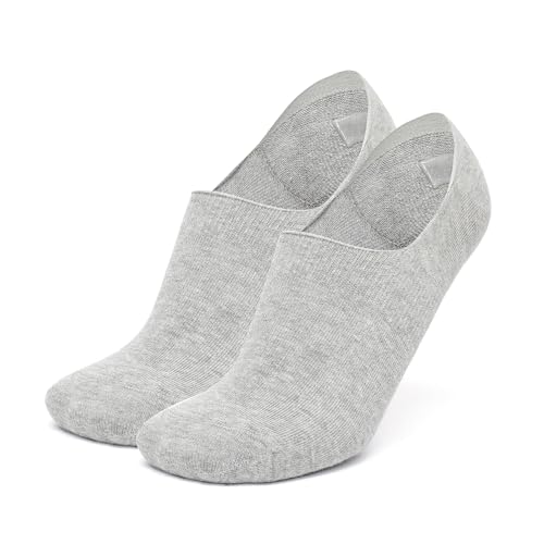 Image of Levi's Men's Cotton Stretch No Show Anti Slip Grip Socks (Pack of 3)
