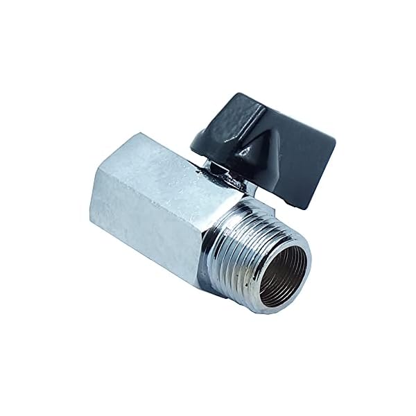 1 Pice 3/8" Mini Brass Ball Valve Chrome Plated Female x Male NPT