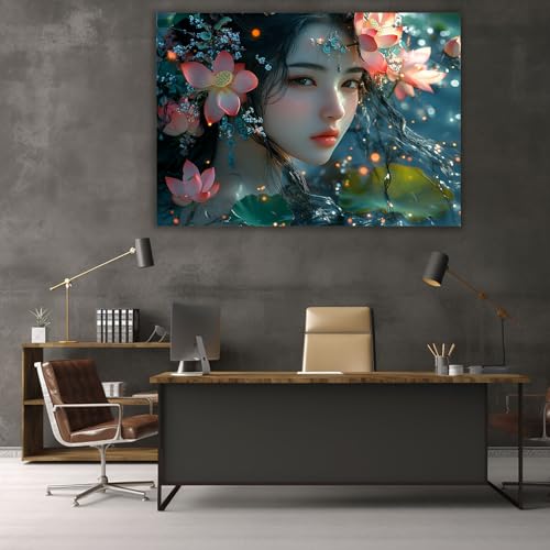 Impression sur toile moderne grand format fleur de lotus rose - 2