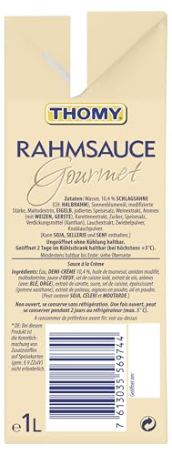 THOMY Rahmsauce Gourmet, servierfertig, 1er Pack (1 x 1L Packung)