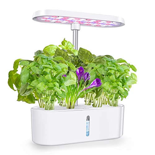 Hydroponics Growing System 8 Pods, Indoor Herb Garden, Plant Growing Gardening kit, 25W 3 Color Plant Growth Light, Smart Cycle Timing Function, Up to 7in Height, Gift for Family Home Kitchen