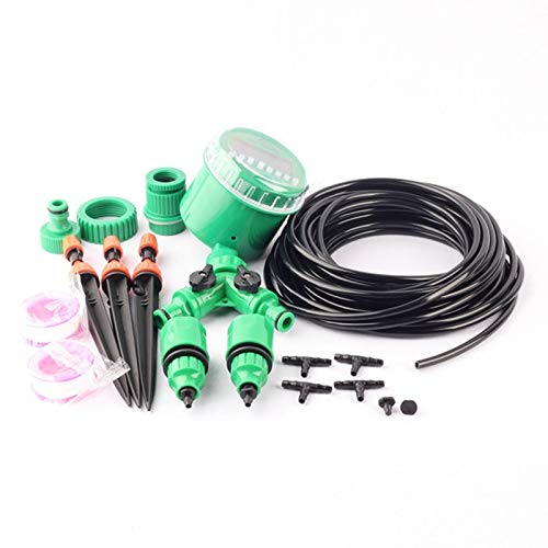 Bureze 20m Garden Hose Automatic Drip Irrigation System Garden Adjustable Spike Bubbler Drip Emitters Garden Micro Sprinkler Irrigation