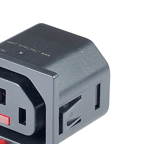 Image of MX IEC C13 AutoLock Panel Mount Connectors - 10A, 250V | Secure Female Power Socket for Enclosures, Servers, UPS, PDUs, Power Distribution Systems - Pack of 2