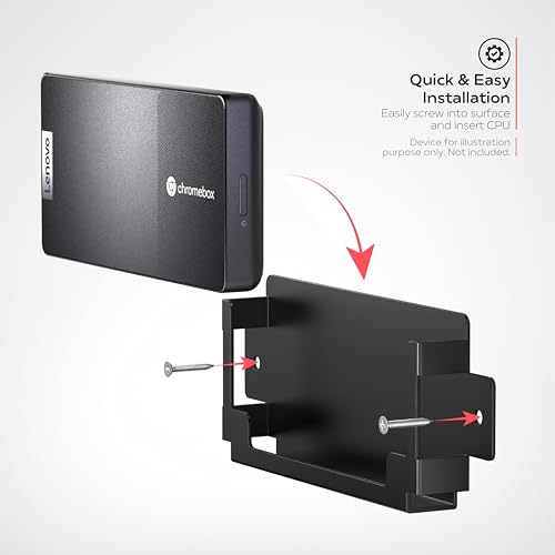Support mural CTA Digital Chromebox Micro discret pour bureau épuré