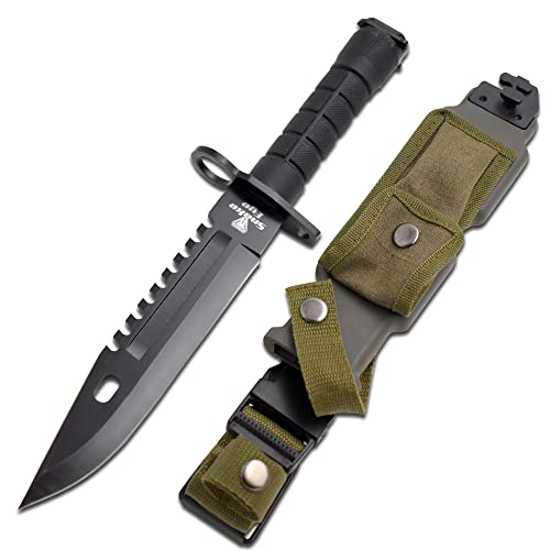 Snake Eye Tactical Fixed Blade Survival Knife, 13-Inch Overall (Black) - Snake Eye Tactical