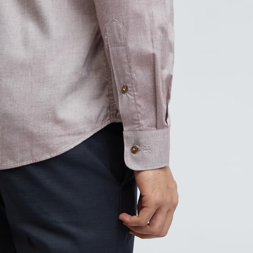 Image of Raymond Men's Slim Fit Solid Pattern Pure Cotton Semi Cut Away Collar Full Sleeve Formal Shirt