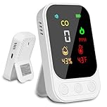 Portable Carbon Monoxide Detector for Travel, Rechargeable Battery Powered CO Detector with 2.8" HD Screen & Audible Alarm, Portable Carbon Monoxide Monitor for Camping, Hotel, Car, RV