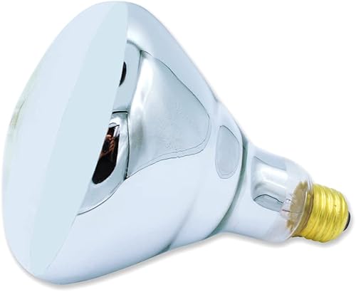 lumenivo Bombilla de calor BR40 de 250 W, lámpara de calor transparente, lámpara de calor para baño, bombillas calentadoras de alimentos, bombilla