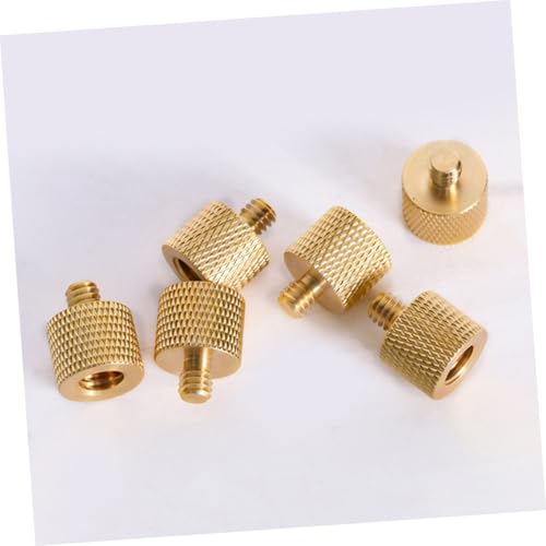 Adaptador de tornillo 1/4 a 3/8 para cámara LABRIMP de cobre dorado para rótulas de trípodes 6