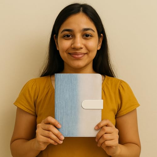 Image of A5 Journal Notebook Diary for Men Women | Office Journal Diary Notebook with Magnetic Flip Lock (200 Ruled Pages, 6 x 8.5 Inches, 80 GSM) (Gradient Blue)