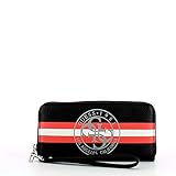 guess geldtasche rosa Geldbörse / Kartenhalter Guess Zip Around Geldtasche Bobbi Print BLACK MULTI