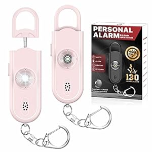 Personal Safety Alarm Keychain for Women 2PCS, Safe Sound Alarm for Women, Children & Elderly Emergency Call – 130 dB…