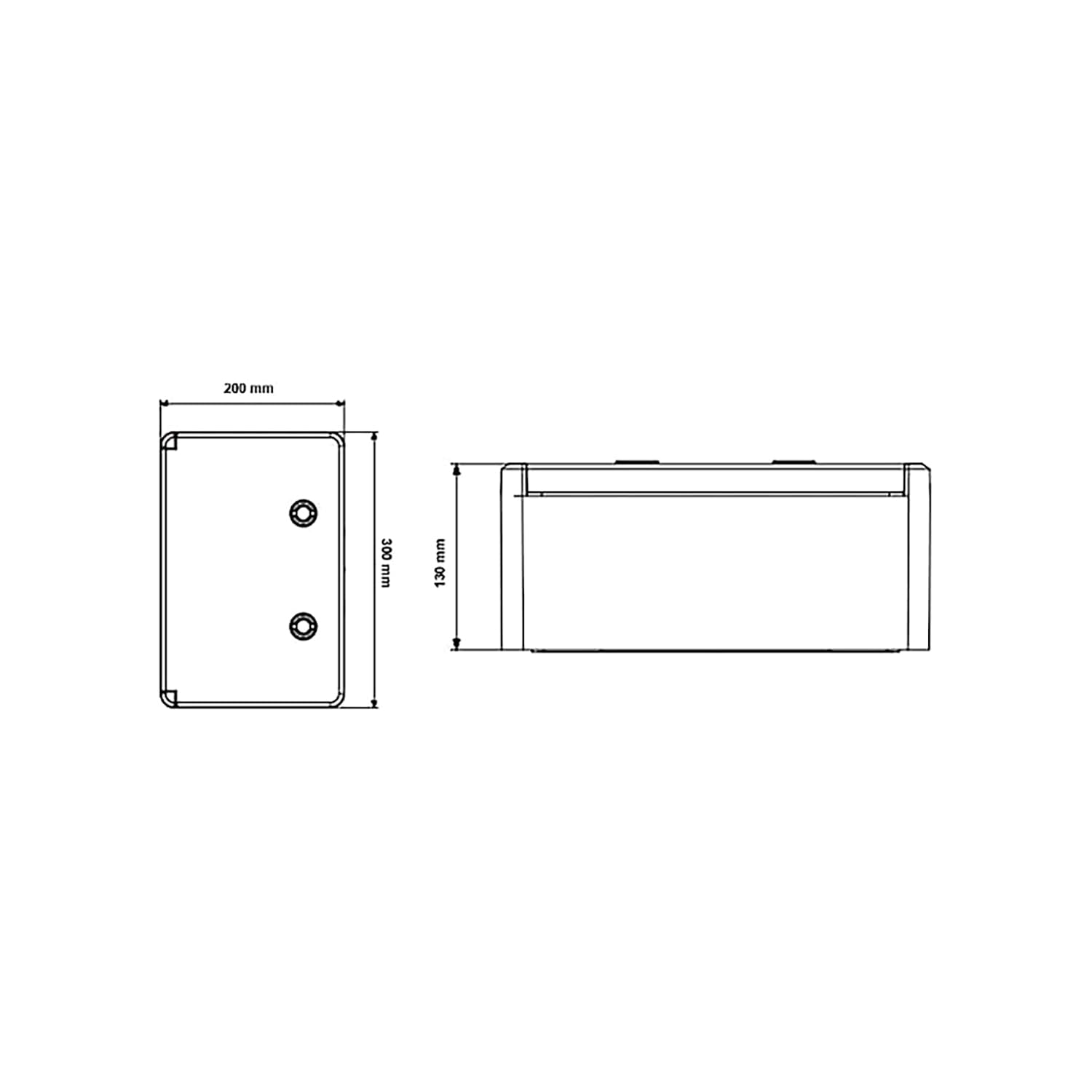 Armario de Distribución para Pared con Placa de Montaje Galvanizada, Caja Industrial de Control Vacía de Plástico ABS con Puerta Protección IP65, tamaño 200x300x130