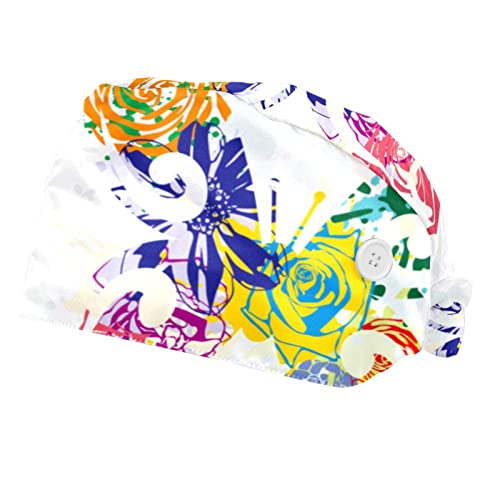 Chapeaux bouffants 2PCS pour femmes chapeaux de travail réglables avec bandeau