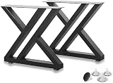 FJANKUI Coffee Table Legs 16 inches Tall, Modern Metal Bench Legs, Triangular Industrial Heavy Duty