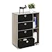 FURINNO Andrey Multipurpose Storage Cabinet, French Oak Grey/Black