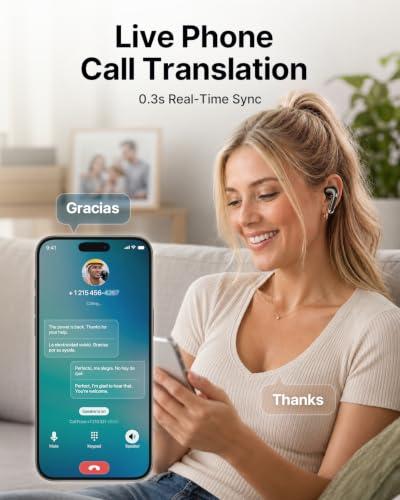 Image of AI Translation Earbuds Real Time 157 Languages Translator Ear Buds Interpreter Earphones, in-Ear Earbuds Support Playing Music Phone Calls, Audifonos Traductores Ingles Espanol for Travel Business