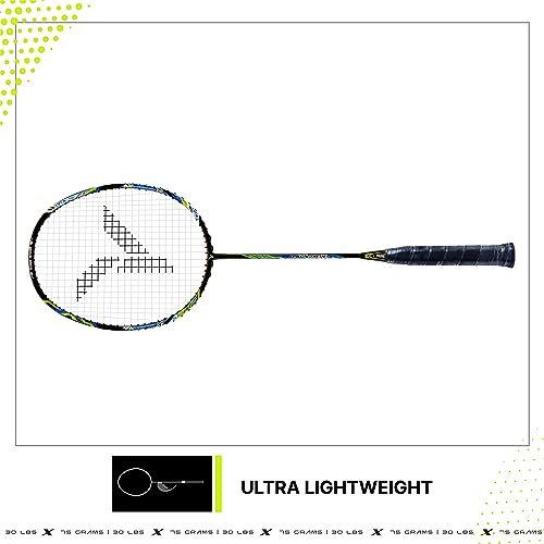 YOUNG(Malaysia) Fury Xtreme Professional Lightweight Badminton Racket, Japanese High Modulus Graphite (Tension Upto 30 lbs), Strung, Includes Full Cover 7 41z3UGuCziL