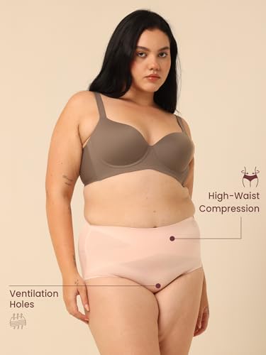 Image of Krvvy All-Day Control Tummy Tucker Shaper for Women | Seamless High-Waist Shapewear with Targeted Belly Fat Compression | Super Stretch Fabric | Lightweight,Odourless & Comfort for Upto 12 Hrs