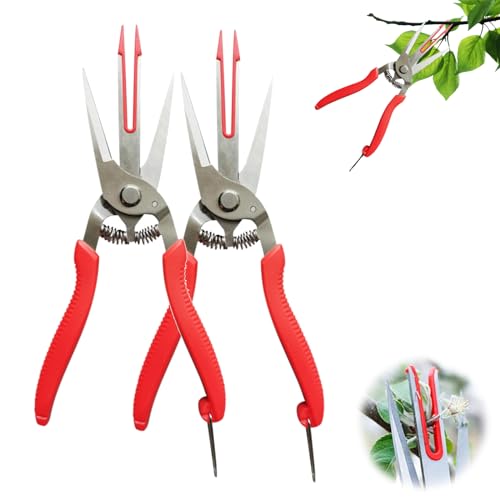 Forbici da giardino in acciaio inox 2024 New Double Edge Pruning Shears, forbici da giardino Heavy Duty, forbici da potatura per fiori, rose, frutta, piante da giardino (2 pezzi)