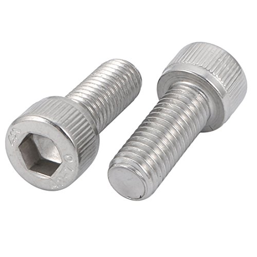 Tornillo de rosca izquierda M10 x 25 mm en resistente acero inoxidable 304, 2 uds 2