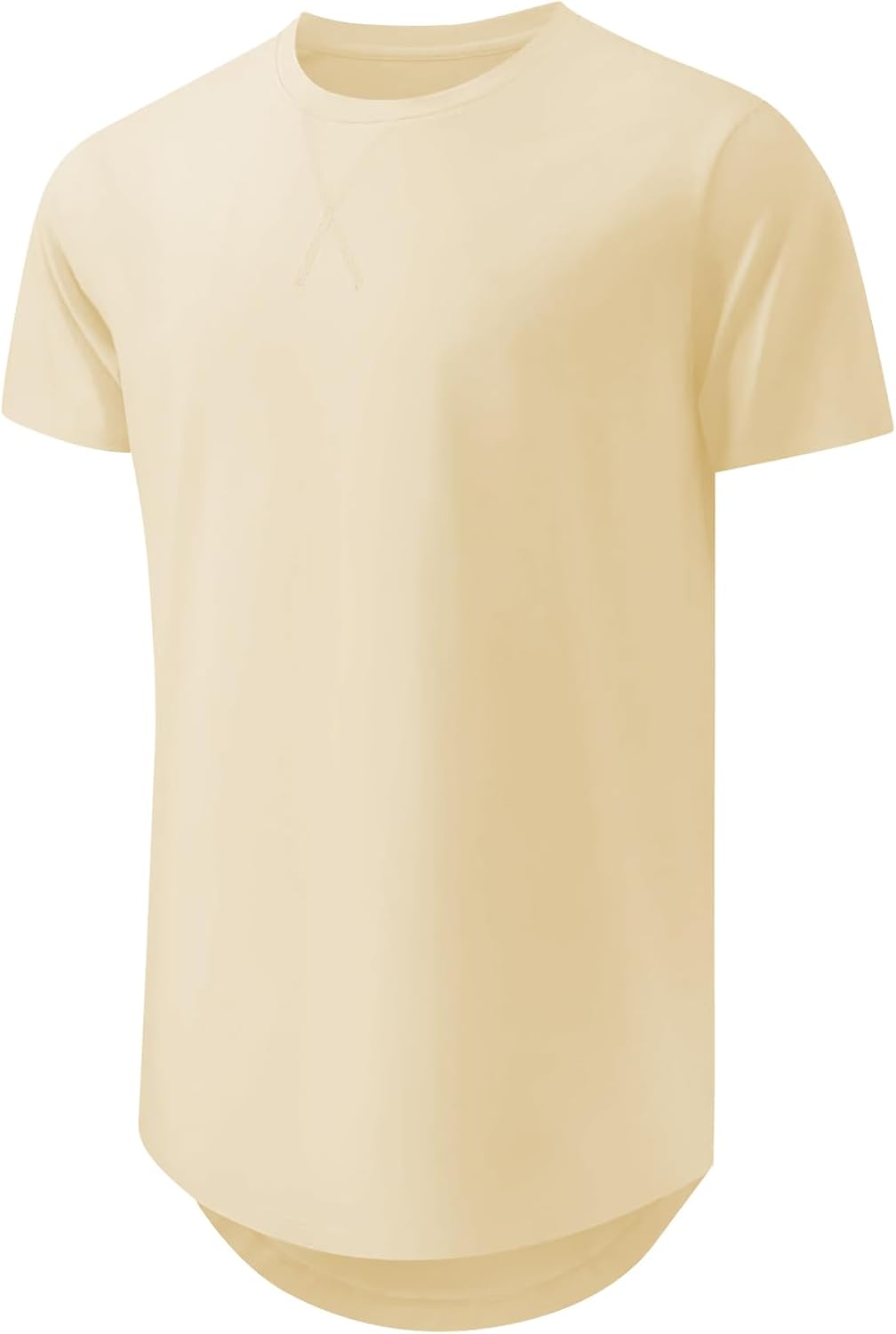 Mens T Shirts Casual Hipster Hip Hop Longline Crewneck Tee Shirts - Image 5