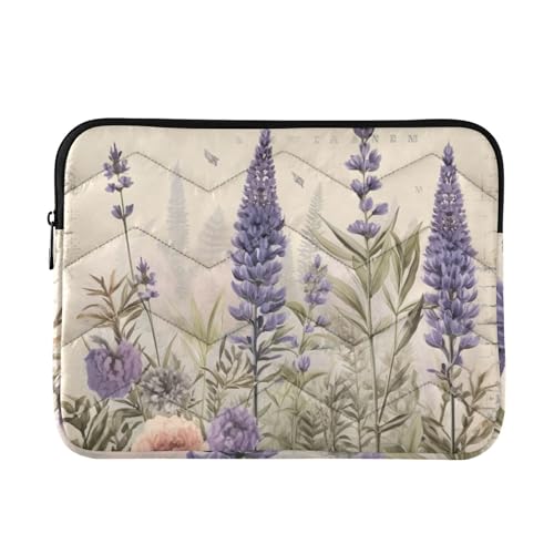 Funda para portátil retro lavanda para laptops de 13-14 pulgadas miniatura 1