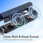 OXS Thunder Lite PC Gaming Soundbar, Sound Bars for TV with Virtual Surround Sound, 2 Full-Range Drivers, Bass Tube, Compact Design, HDMI/AUX/Optical Compatible, Bluetooth 5.0 Wireless Connection - Image 3